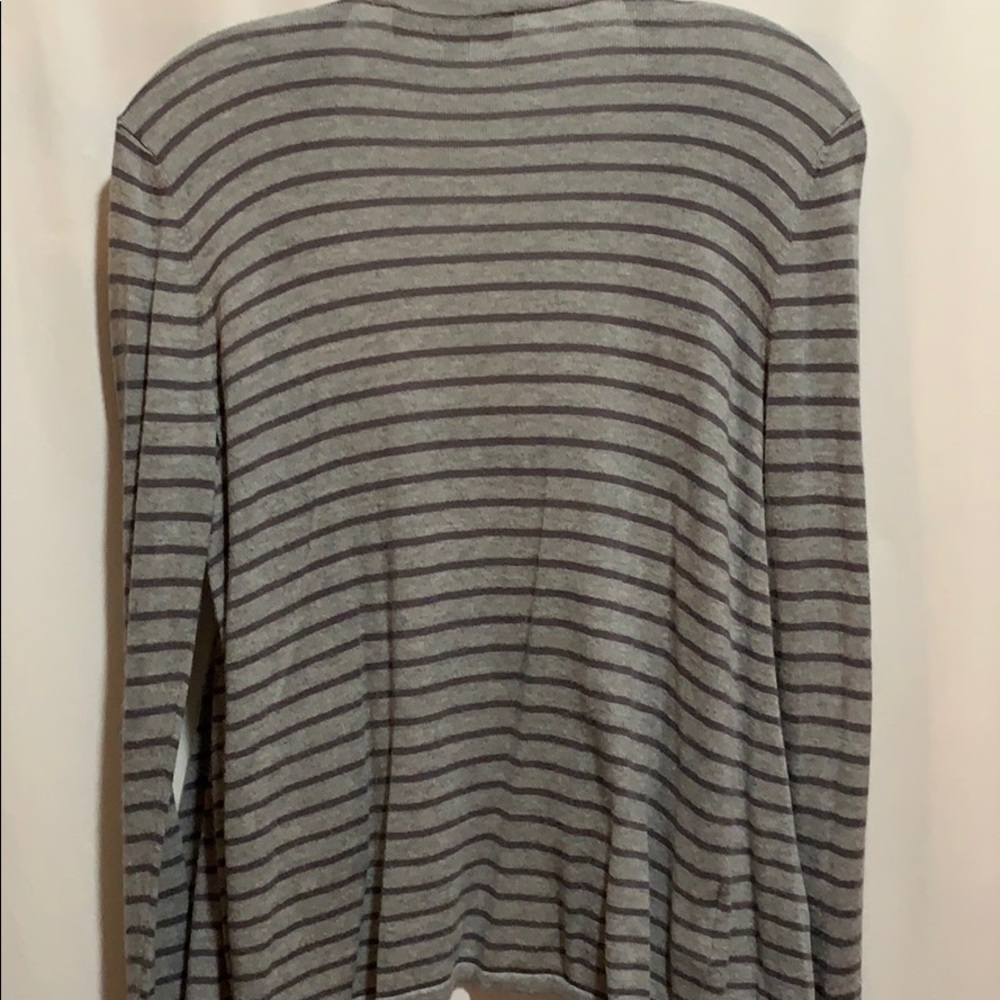 LOFT ANN TAYLOR cardigan open swing SZ M GRAY - Picture 4 of 5